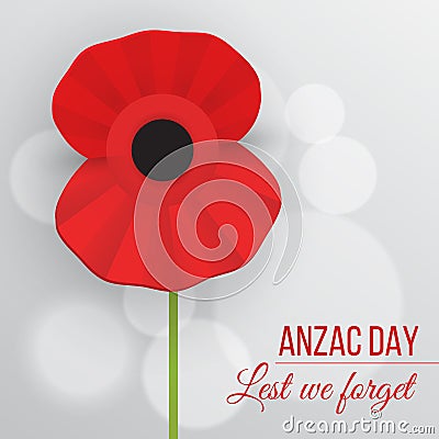 The remembrance poppy - poppy appeal. Vector Illustration