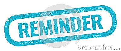 REMINDER blue grungy stamp Stock Photo