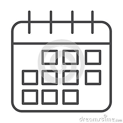 Reminder date calendar planning line icon design Vector Illustration
