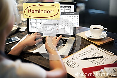 Reminder Important Memo Memory Notice Text Concept Stock Photo