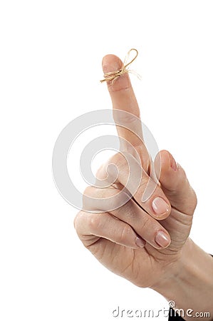 Reminder Knot Stock Photo