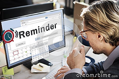 Reminder Planner Calendar Event Concept Stock Photo