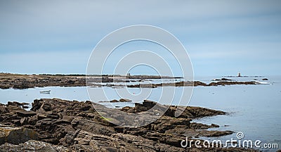 Remnant of a semaphore at Pointe du But on Yeu Island Stock Photo