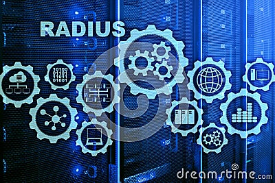 Remote Authentication in Dial In User Service. Telecommunications Networks Concept Stock Photo