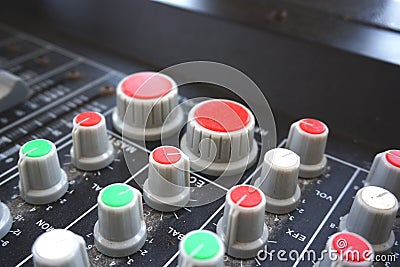 Remote control of the sound engineer shallow depth of field Stock Photo