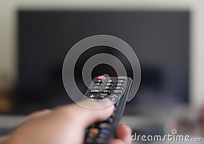 Remote control for TV Stock Photo