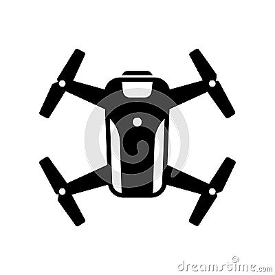 Remote controlled commercial drone icon for video capture and photography Vector Illustration