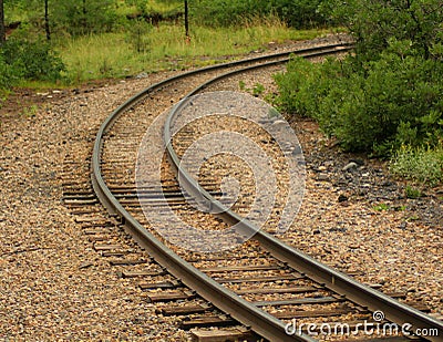 Remote Railroad Traintrack Stock Photo