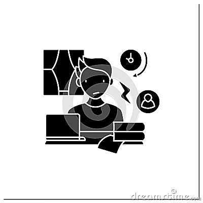 Remote work glyph icon Vector Illustration
