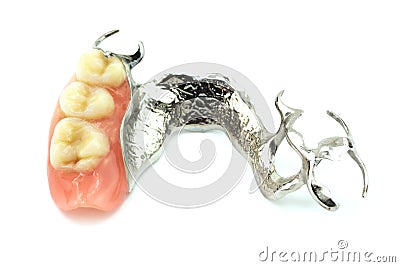 Removable partial denture Stock Photo