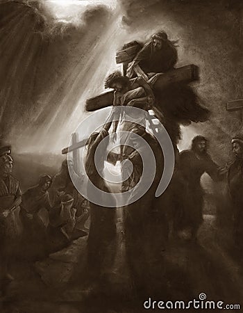 Removal Crucifixion Stock Photo