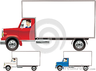 Removal trucks Vector Illustration