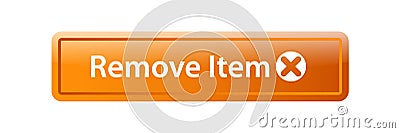 Remove item icon web button Cartoon Illustration