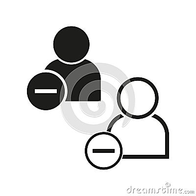 Remove user icon. Vector illustration. EPS 10. Vector Illustration