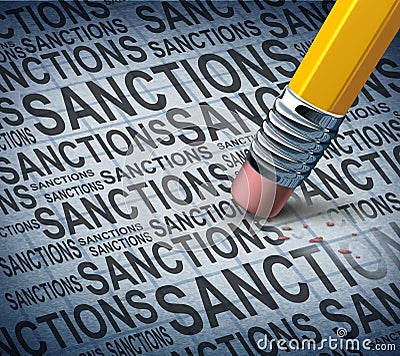 Removing Sanctions Stock Photo