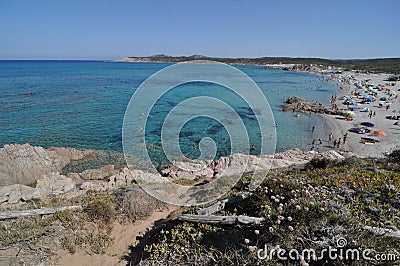 Rena maiore beach on beautiful Sardinia Editorial Stock Photo