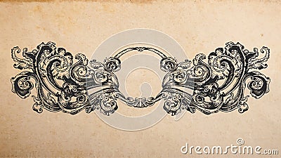 Renaissance ancient vignette Vector Illustration