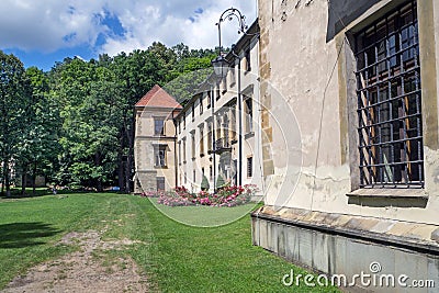 Renaissance castle in sucha beskidzka, a magnate residence of subsequent owners of sucha estates Stock Photo