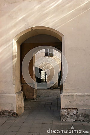 Renaissance courtyard Stock Photo