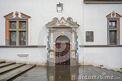 Renaissance door at North Wing of Electoral Palace - Trier, Germany Editorial Stock Photo