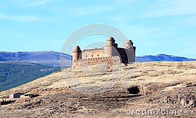 Renaissance haunting Castle of Calahorra, Spain Stock Photo