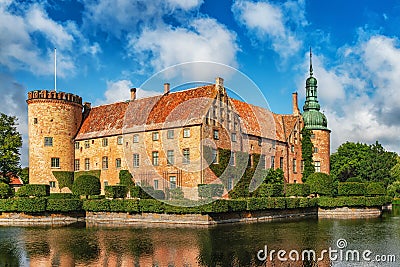 Renaissance old vintage Castle in southern Sweden Stock Photo