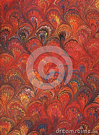 Renaissance/Victorian Marbled Paper 1 Stock Photo