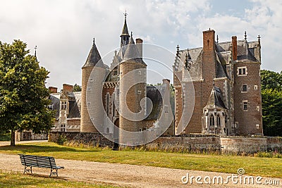 Renascence castle in Lassay-sur-Croisne, Loire Valley Stock Photo