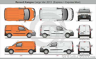 Renault Kangoo Cargo Van 2013 Express and Maxi Editorial Stock Photo