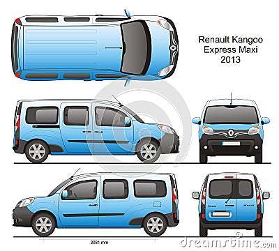 Renault Kangoo Express Maxi 2013 Editorial Stock Photo