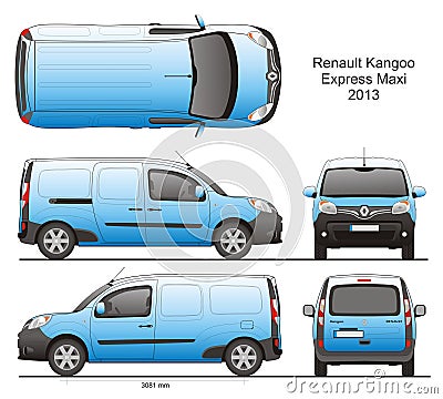 Renault Kangoo Express Maxi 2013 Editorial Stock Photo