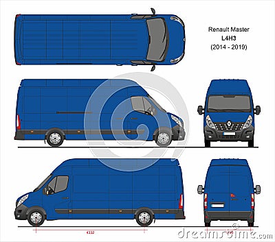 Renault Master Cargo Delivery Van L4H3 2014-2019 Editorial Stock Photo