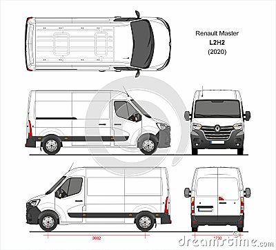 Renault Master Cargo Delivery Van L2H2 2020 Editorial Stock Photo