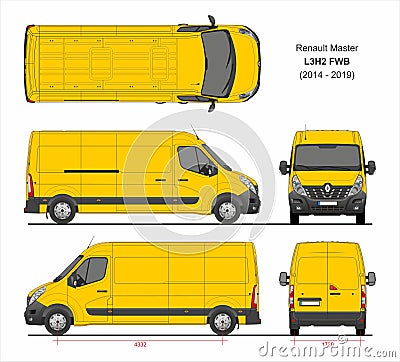 Renault Master Cargo Delivery Van L3H2 FWB 2014-2019 Editorial Stock Photo