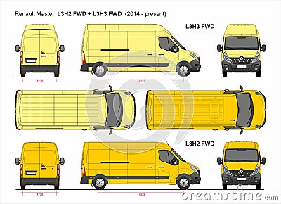 Renault Master Cargo Delivery Van LWB L3 FWD 2014-present Editorial Stock Photo