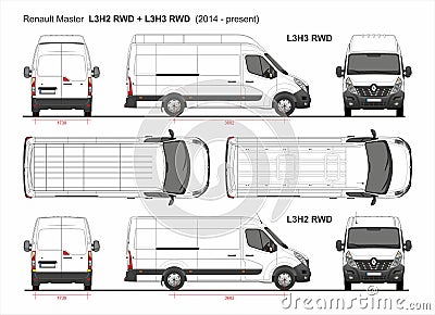 Renault Master Cargo Delivery Van MWB L3 RWD 2014-present Editorial Stock Photo