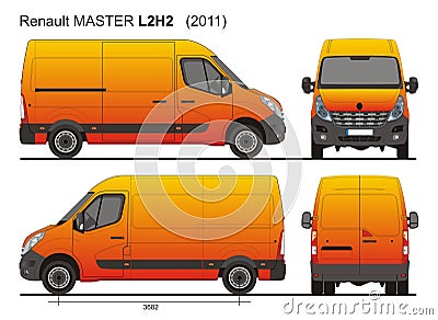 Renault Master Van L2H2 2011 Editorial Stock Photo