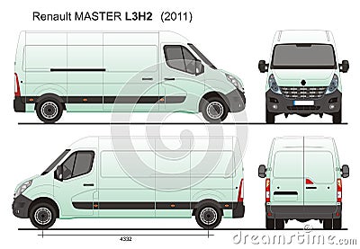 Renault Master Van L3H2 2011 Editorial Stock Photo