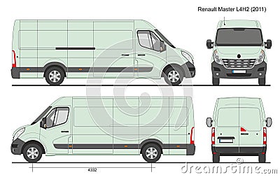 Renault Master Van L4H2 2011 Editorial Stock Photo