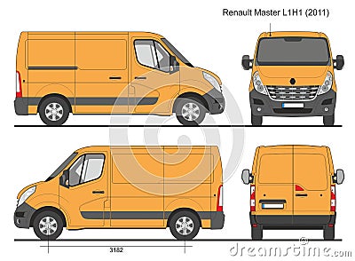 Renault Master Van L1H1 2011 Editorial Stock Photo