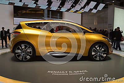 Renault R-Space Concept - Geneva Motor Show 2011 Editorial Stock Photo