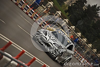 Renault Road Show Bucharest car toons Editorial Stock Photo