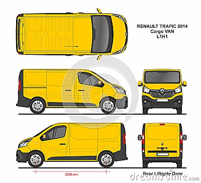 Renault Trafic Cargo Delibery Van L1H1 2014 Editorial Stock Photo