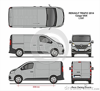 Renault Trafic Cargo Delivery Van L1H1 2014 Editorial Stock Photo