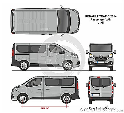 Renault Trafic Passenger Van L1H1 2014 Editorial Stock Photo