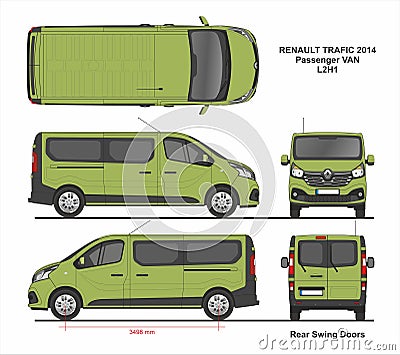 Renault Trafic Passenger Van L2H1 2014 Editorial Stock Photo