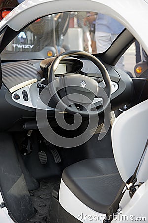 Renault Twizy electric car in Spain Editorial Stock Photo