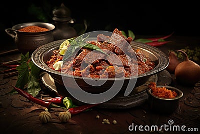 Delicious rendang Stock Photo