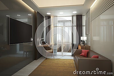 Render of the apartment Stock Photo