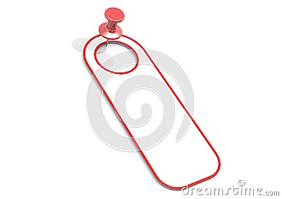 Blank label attached in thumb tack Stock Photo